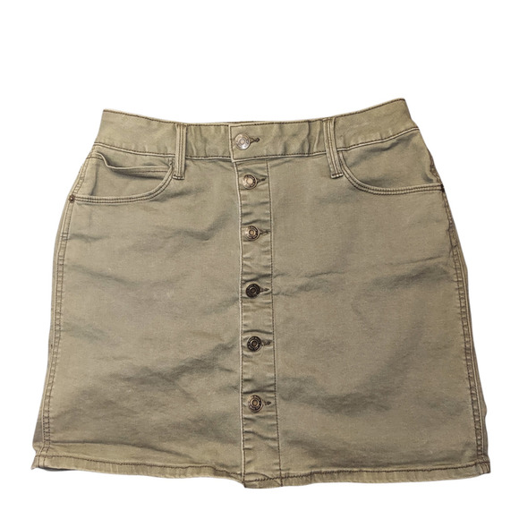 Mudd Dresses & Skirts - Women's Mudd Denim Button Front Army Green Skirt Size 9